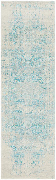 Evoke Glacier White Blue Transitional Rug